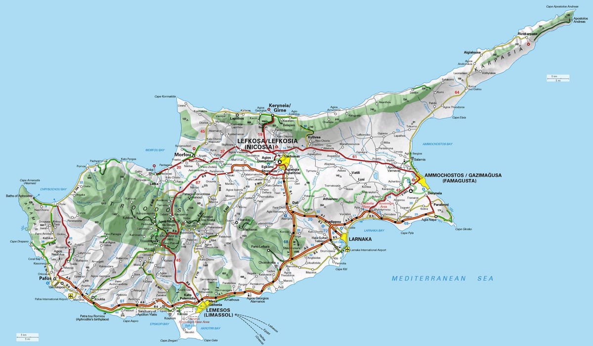 Kat jeyografik nan lil Chip fwontyè travèse pwen